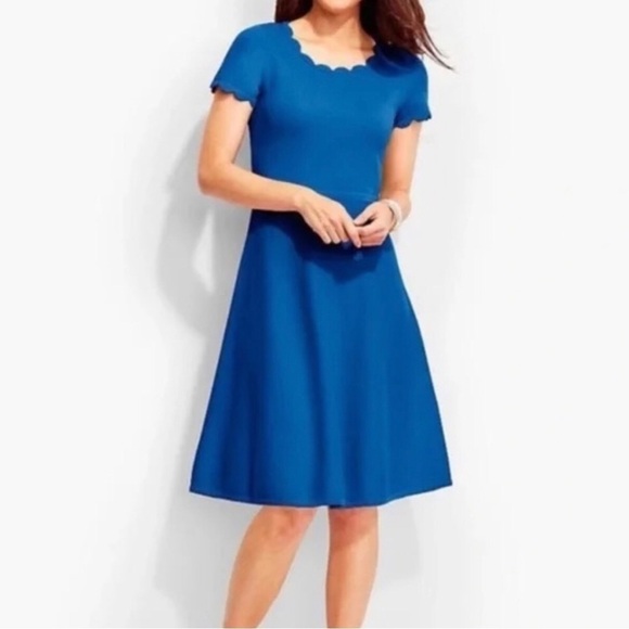 NWT 👗 Talbots Fit and Flare Knit Midi Dress 👗 - Picture 1 of 7